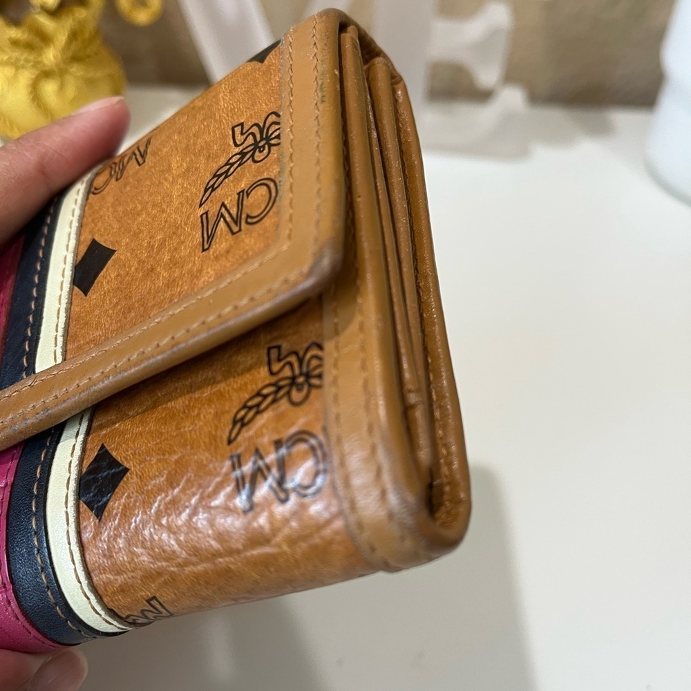 MCM COGNAC VISETOS LONG TRIFOLD WALLET - Picture 10 of 16